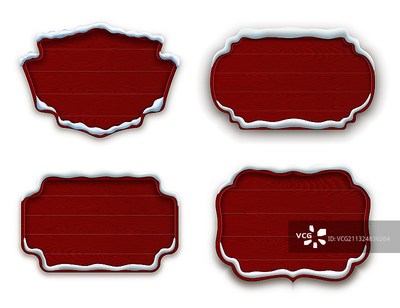 雪地木质banner图片素材