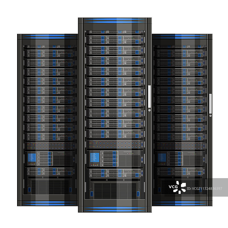 扁平设计的网络服务器图片素材