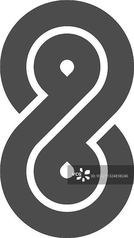数字八标志，数字8排版图片素材