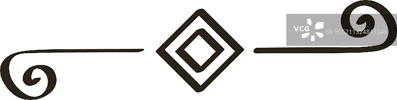 钻石装饰漩涡分割线图片素材