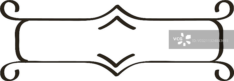 装饰漩涡分隔线单色边框图片素材