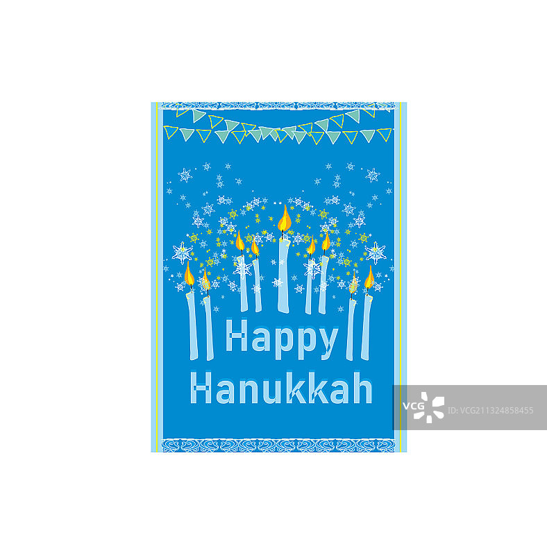 光明节贺卡光明节烛台蜡烛图片素材