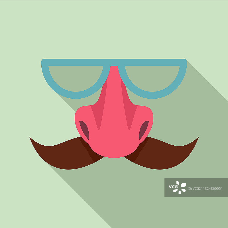 恶作剧面具图标，扁平风格图片素材