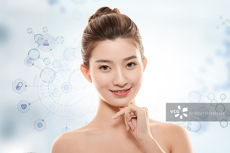 医美整容亚洲美女概念图图片素材