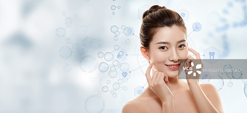 医美整容亚洲美女概念图图片素材