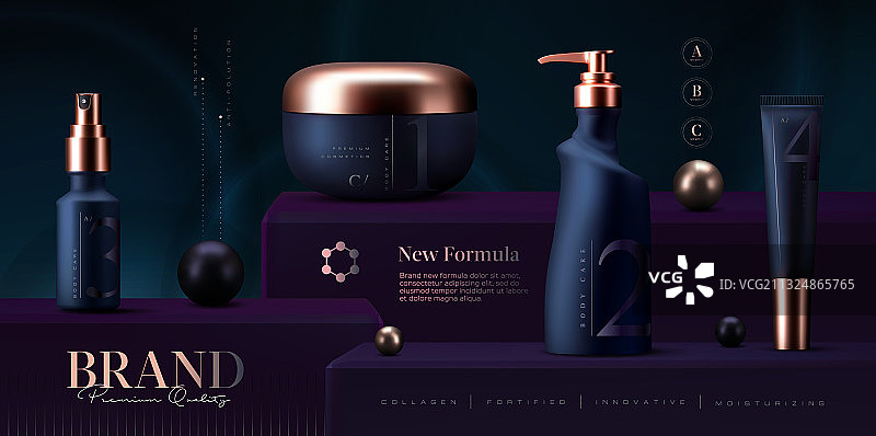 优雅化妆品套装背景图片素材