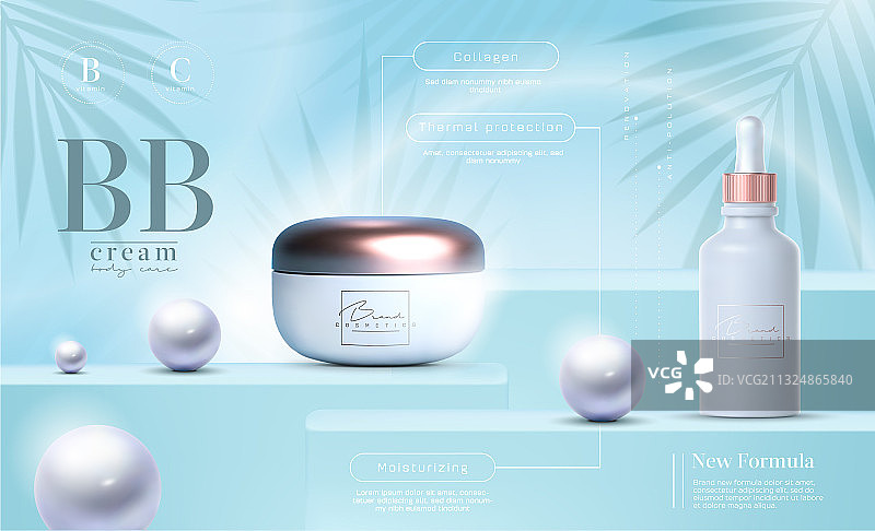 优雅化妆品套装背景图片素材