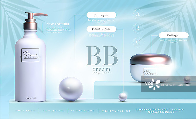 优雅化妆品套装背景图片素材