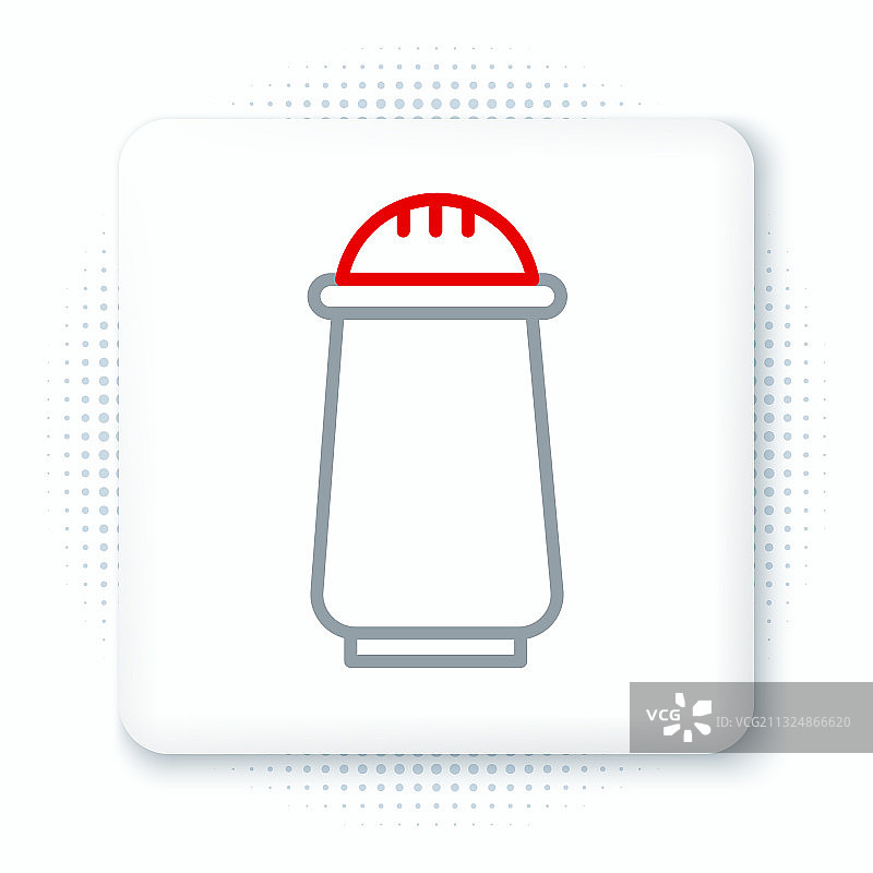 盐和胡椒粉线条隔离白色图标图片素材