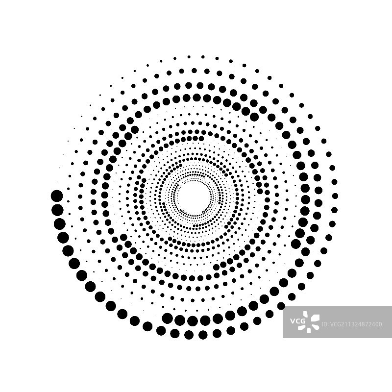 圆形logo的半色调点阵图案图片素材