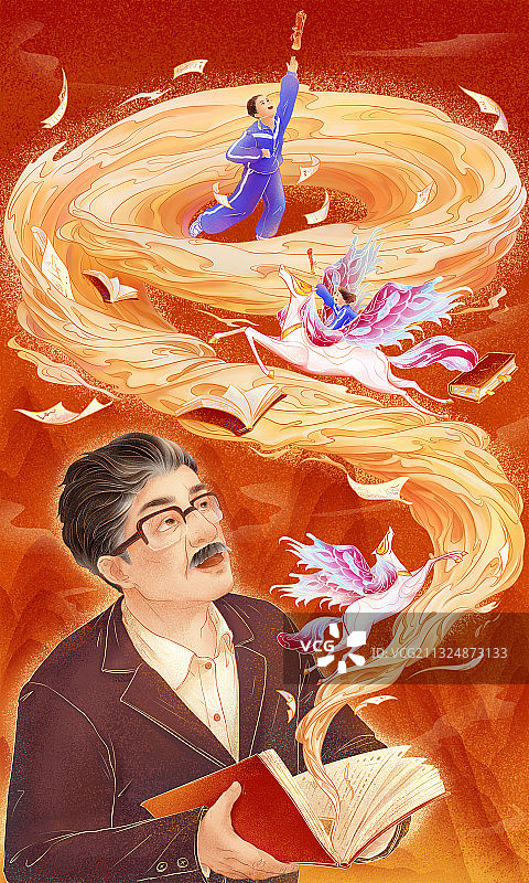 高考创意插画图片素材