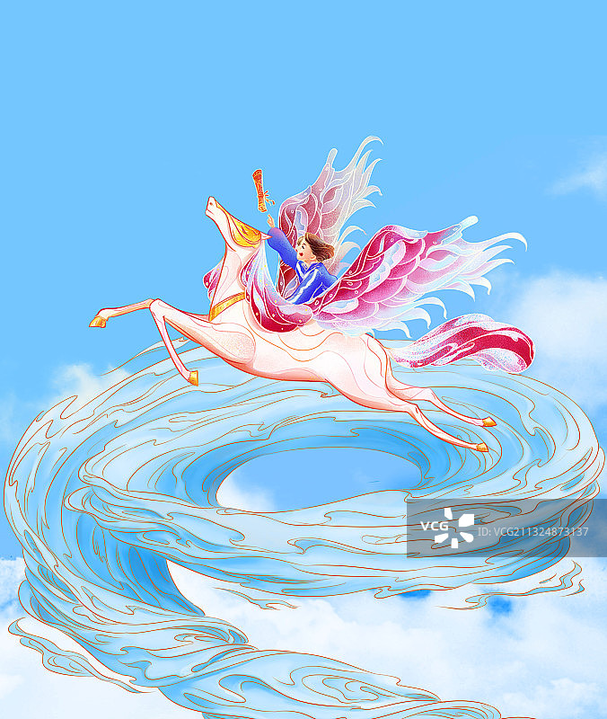 高考创意插画图片素材