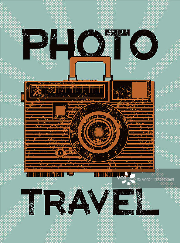 旅行相机复古海报图片素材