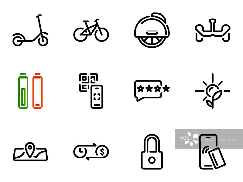 租赁服务主题图标合集图片素材