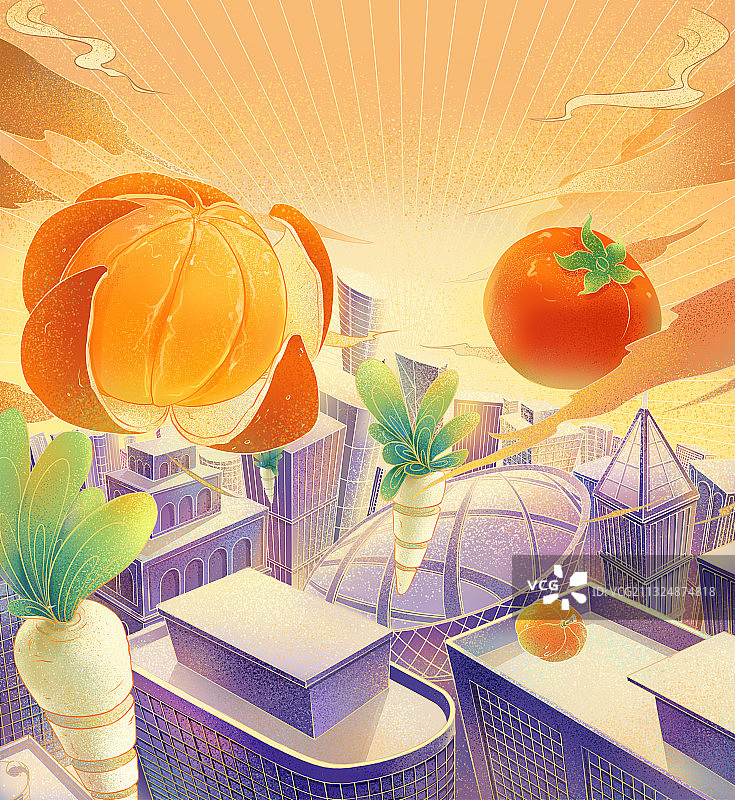 农产品创意插画图片素材