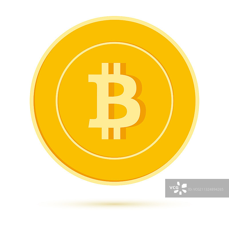 隔离在白色上的比特币互联网货币图片素材