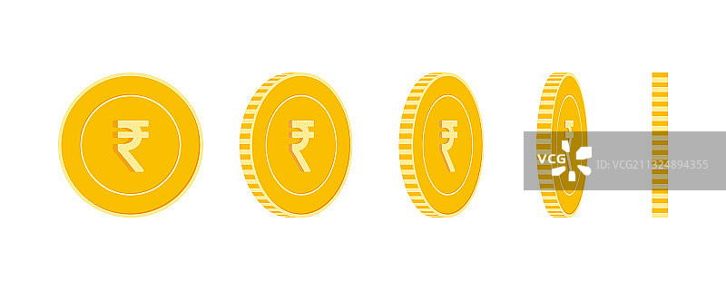 印度卢比硬币动画素材图片素材