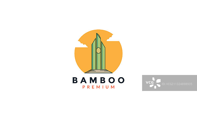 竹子纪念碑抽象标志图标图片素材