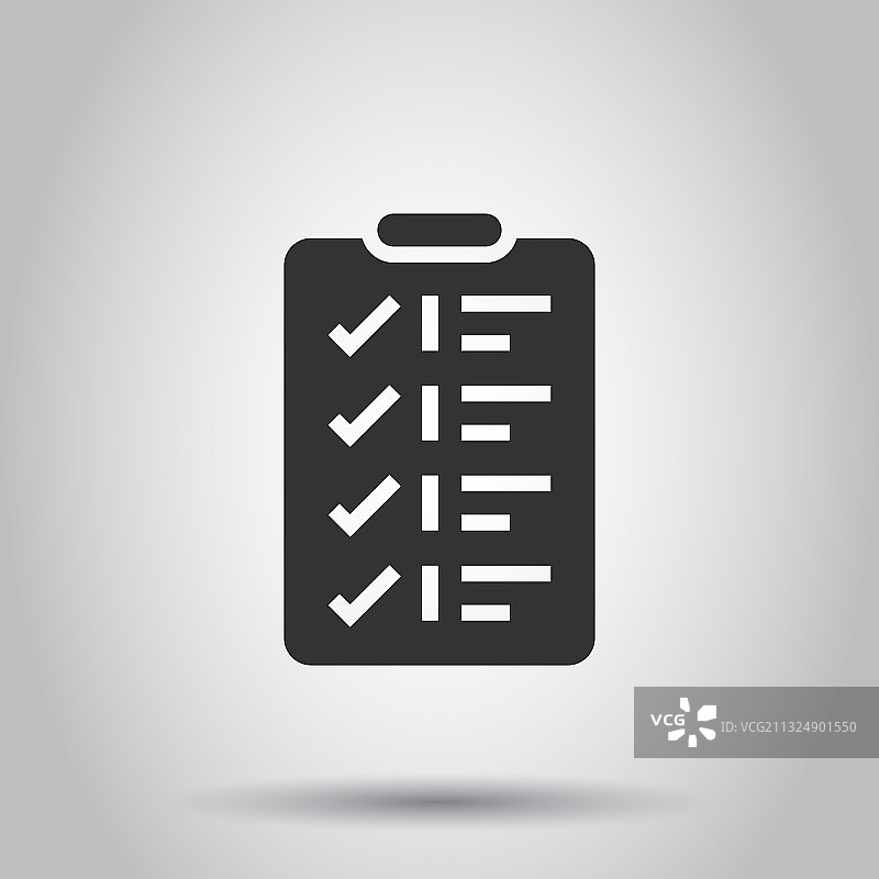 扁平风格的待办事项清单图标，文档清单图片素材