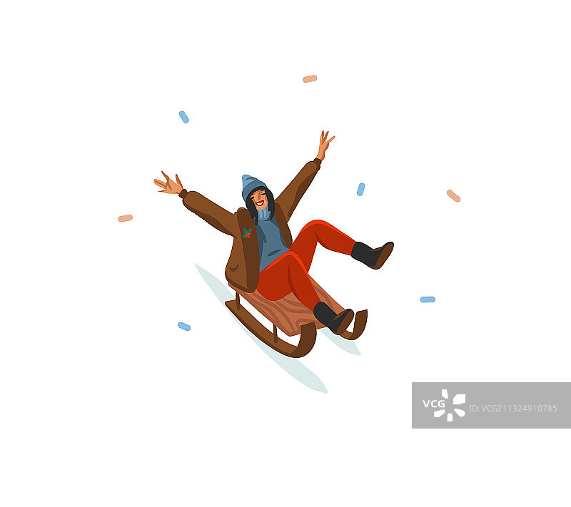 手绘抽象趣味库存扁平图案图片素材