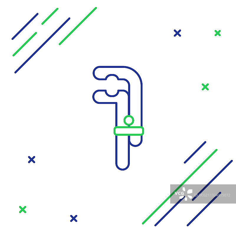 白色背景上的夹具工具线条图标图片素材