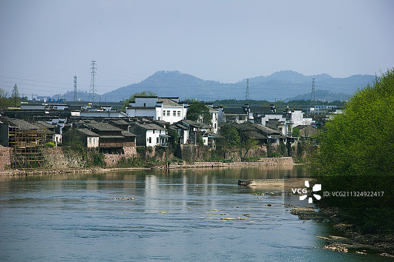 安徽黄山休宁万安古镇村落图片素材