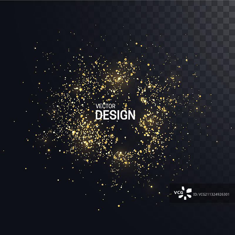 闪亮的金色粒子金箔闪光框架图片素材