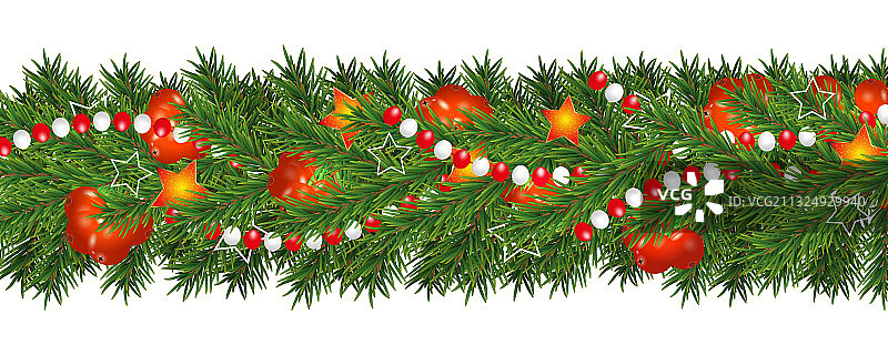 圣诞节新年花环和边框图片素材