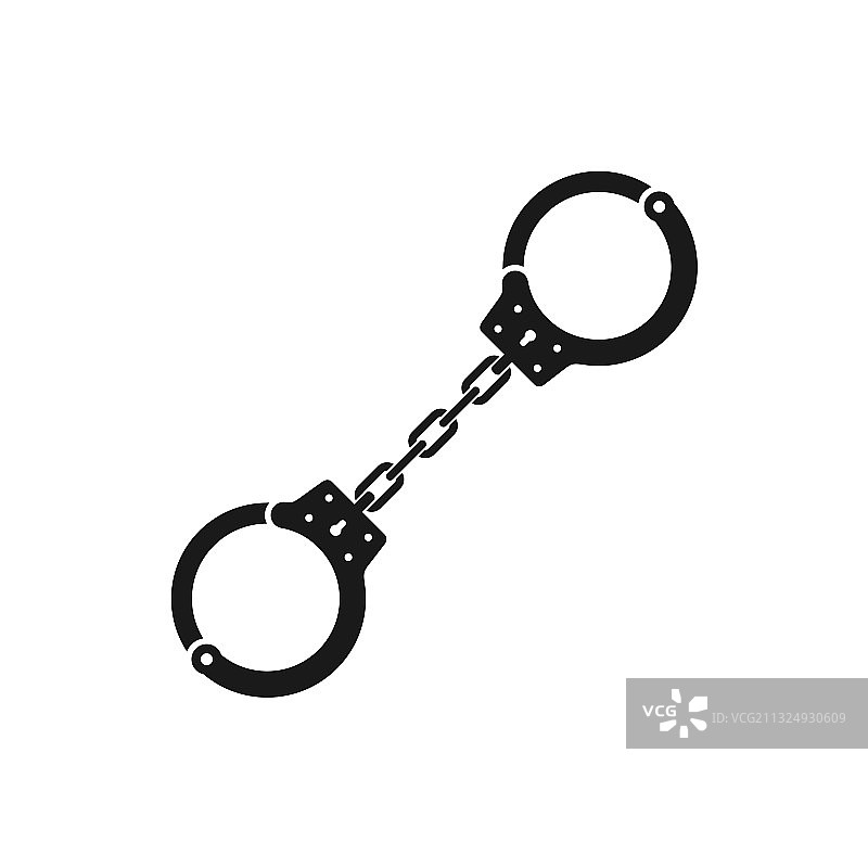 用于拘留罪犯的手铐图标图片素材