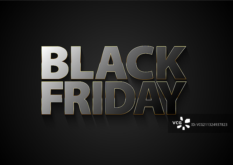 黑色星期五镜面文字与光面黑色图片素材