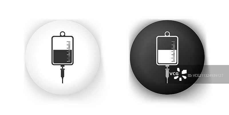 黑白输液袋图标图片素材