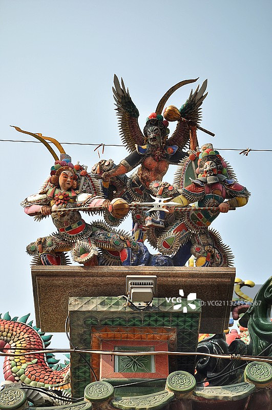 汕头潮阳双忠行祠 嵌瓷图片素材