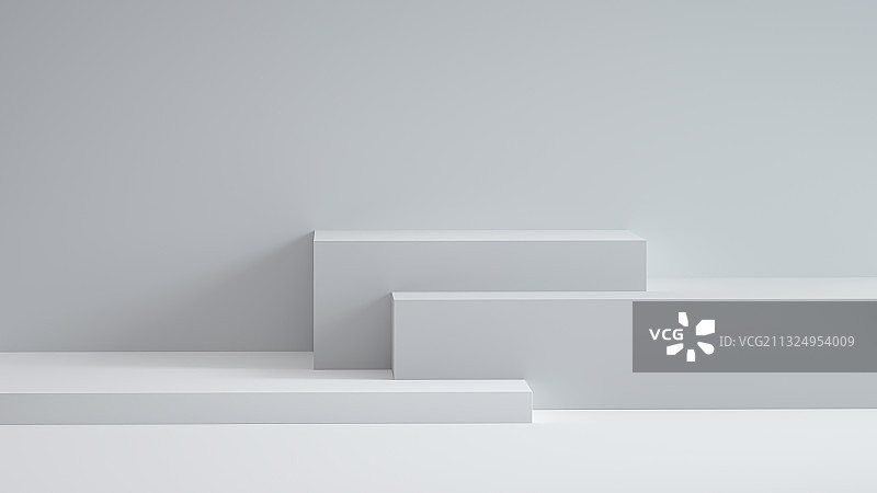 白色产品展台三维场景图片素材
