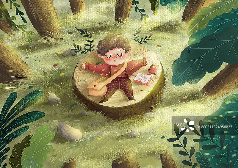 午睡男孩图片素材