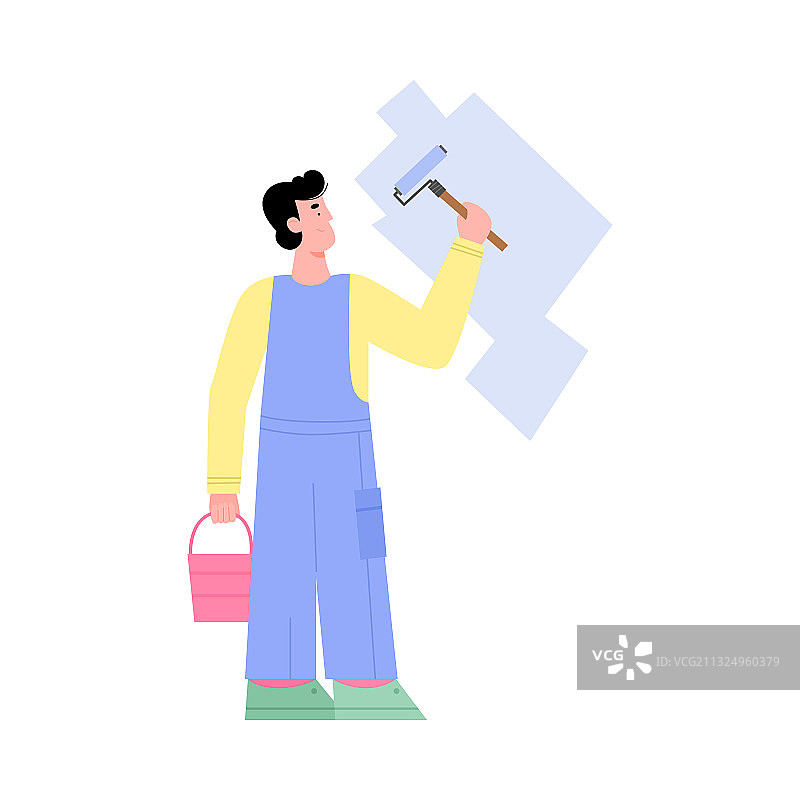 房屋油漆工或维修工图片素材