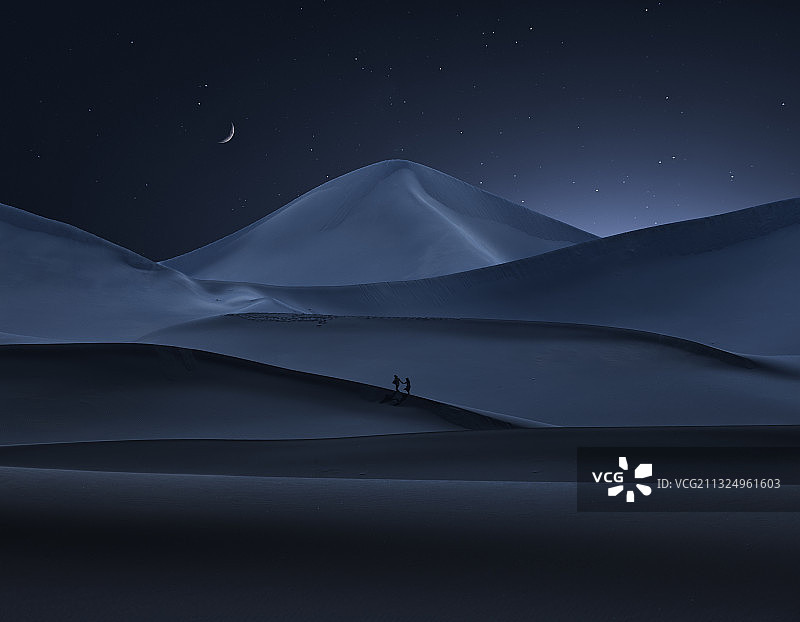 月色腾格里图片素材