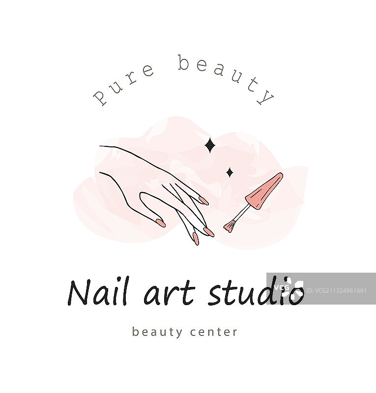 美甲工作室logo模板图片素材