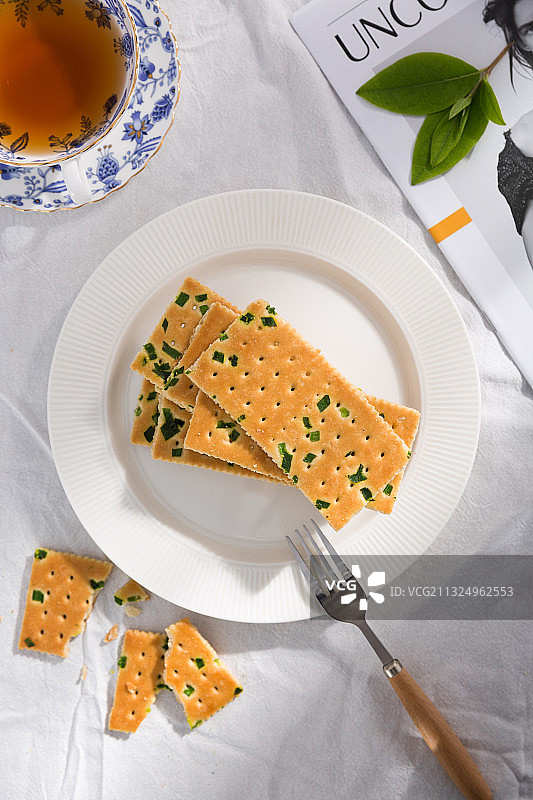 葱油饼干图片素材