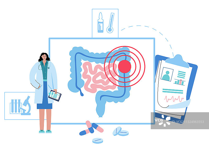 肠道标志设计概念图片素材