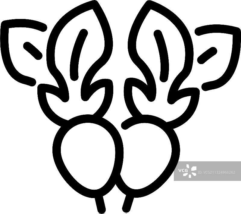 萝卜图标轮廓样式图片素材