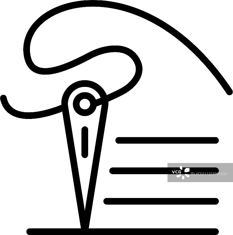 针线轮廓图标图片素材