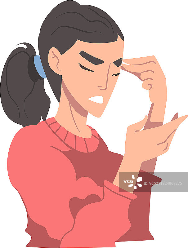 后悔的尴尬女人图片素材