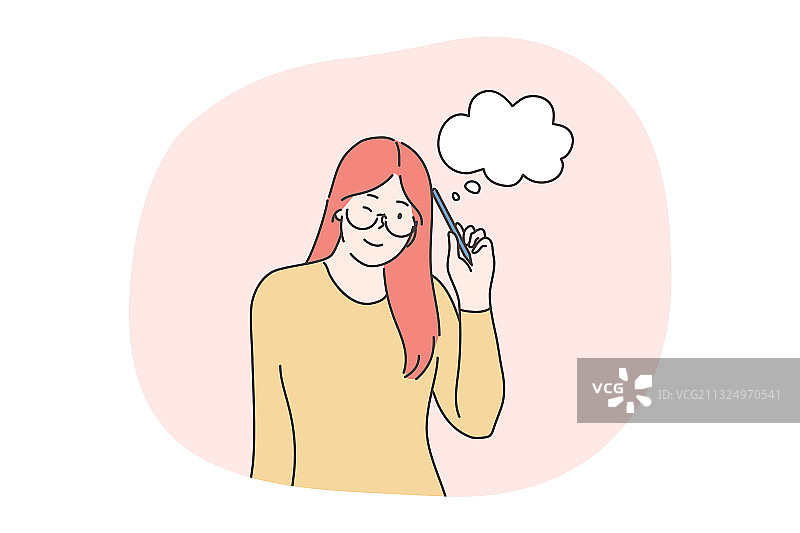 想法疑虑头脑风暴概念图片素材