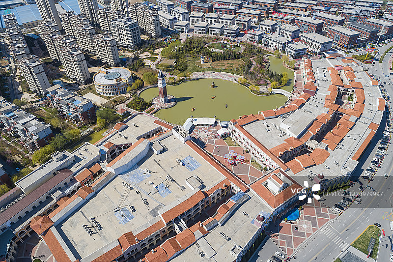 济南百联海那城奥特莱斯广场航拍图片素材