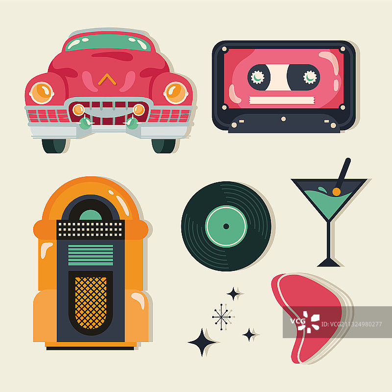 复古风格图标海报图片素材