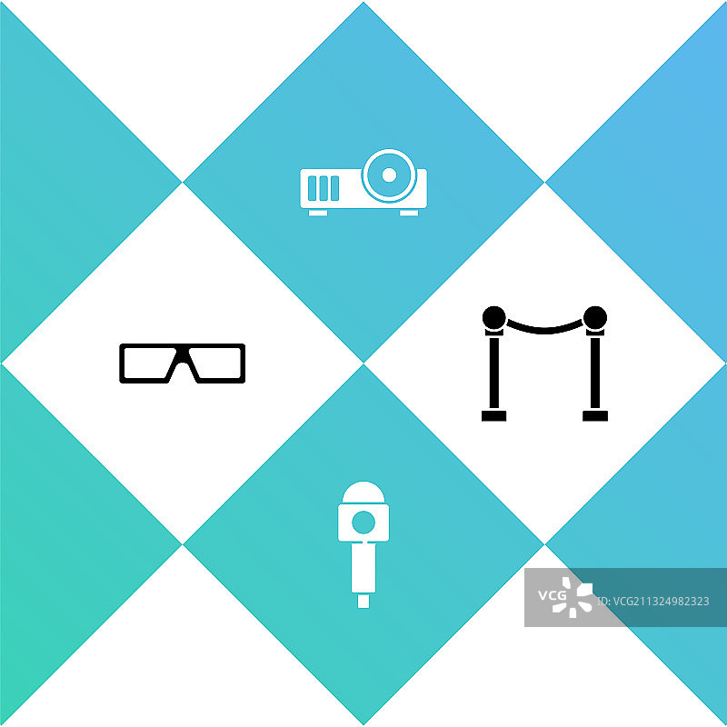 3D眼镜麦克风媒体投影仪图片素材