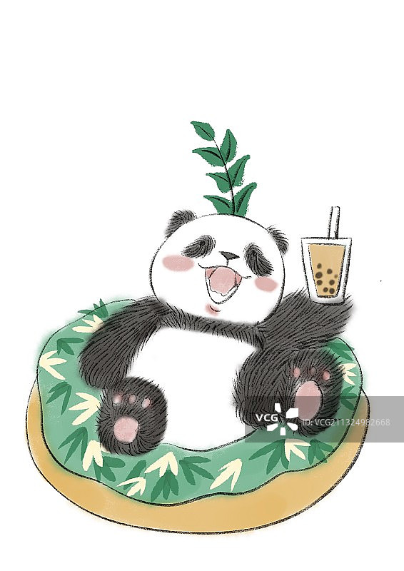 熊猫甜甜圈图片素材