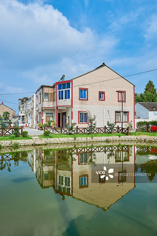 江苏省苏州高新区浒墅关花野圩村田园风光图片素材