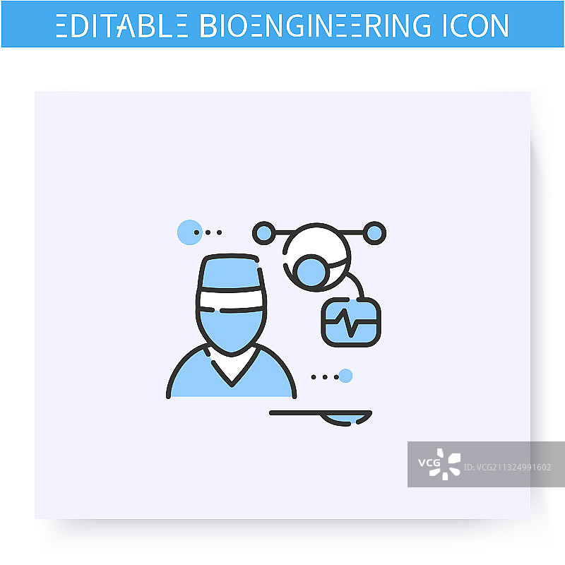 纳米机器人线性图标图片素材