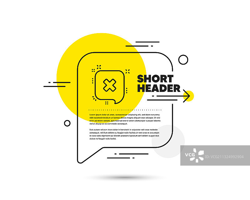 拒绝消息线性图标图片素材